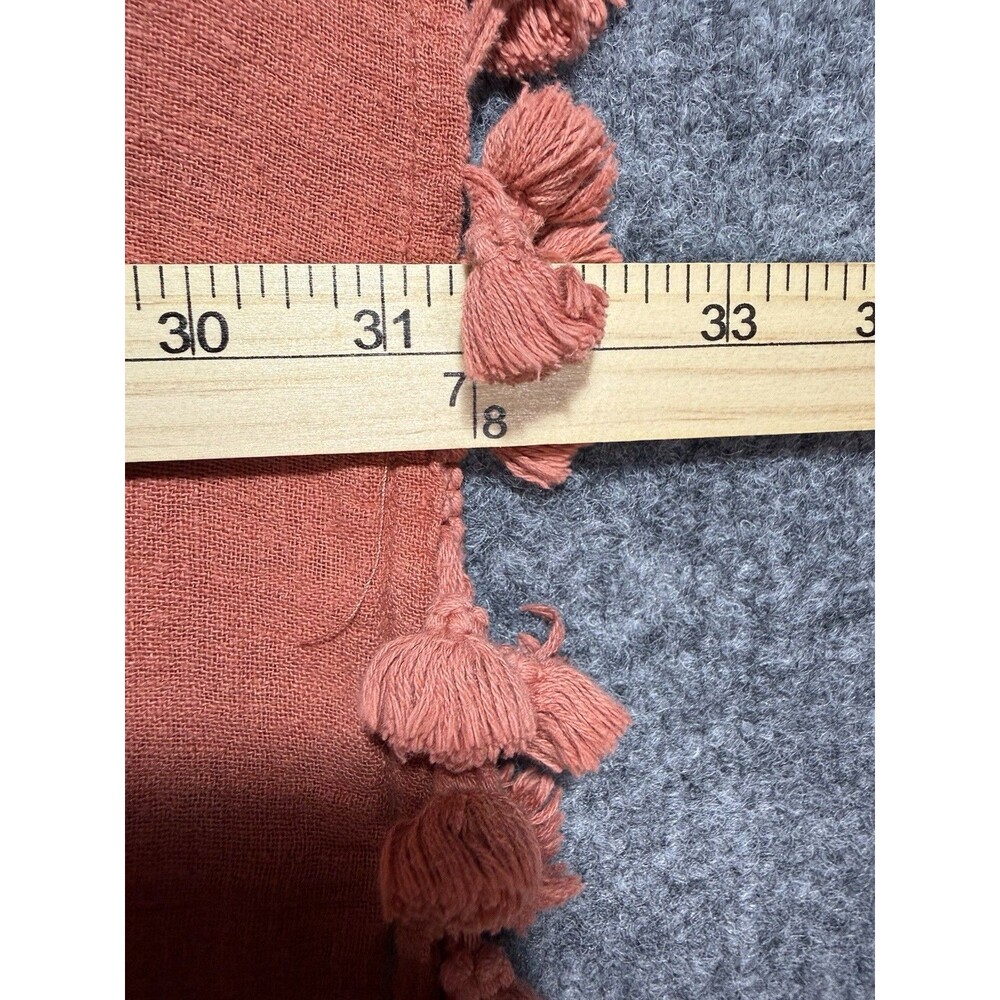 Pomander Place Y18712T XL XXL Rust Orange Tassel Caftan Swim Cover Up Boho - Picture 3 of 6